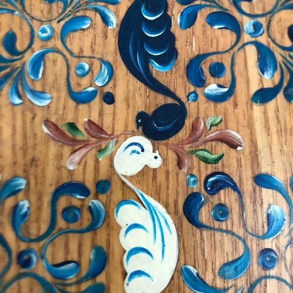Hand Painted Wooden Decorative Plate - Picture 5 of 11